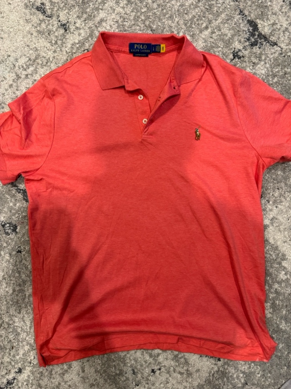 Polo by Ralph Lauren Men’s Coral-Red Short Sleeve Polo